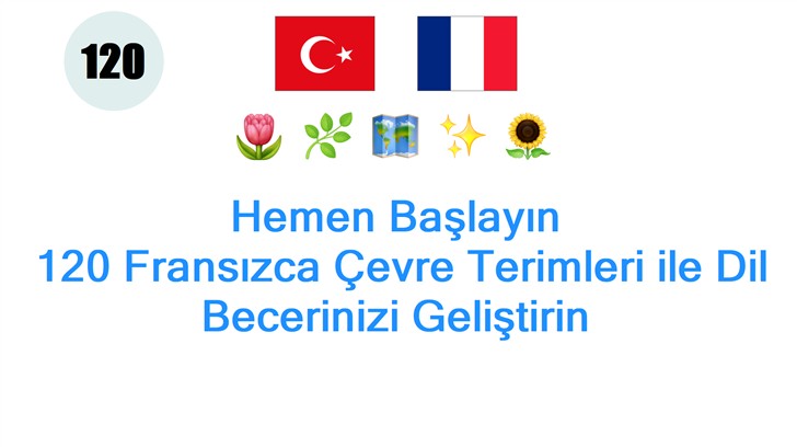 Hemen Başlayın: 120 Fransızca Çevre Terimleri ile Dil Becerinizi Geliştirin Hemen Başlayın: 120 Fransızca Çevre Terimleri ile Dil Becerinizi Geliştirin